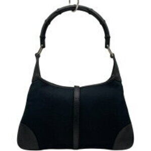 Gucci leather Jackie handbag black canvas